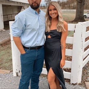 Navy Lulus cut out maxi dress